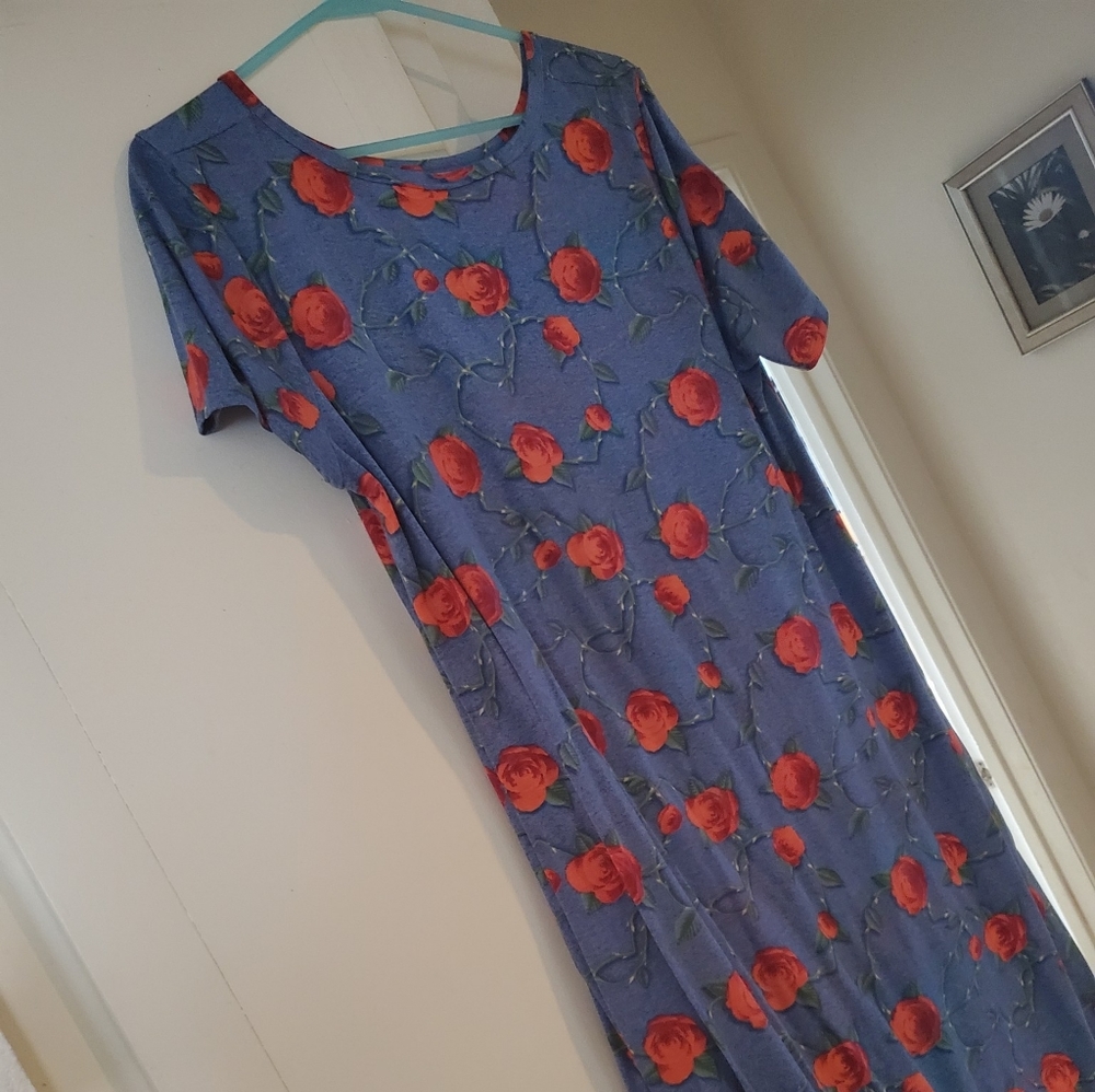 Xl rose print Jessie dress w pockets